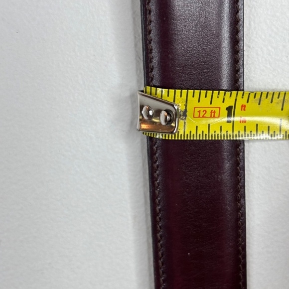 Vintage TRAFALGAR CORDOBA Calfskin Leather Belt Brass Buckle Mens 40" Mahogany - Picture 8 of 9